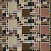Daltile Fashion Accents Copper Fortress Blend 12 in. x 12 in. Glass and Stone Blend Mosaic Wall Tile