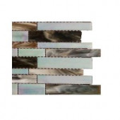 Splashback Tile Matchstix Tidal Wave Glass Floor and Wall Tile - 6 in. x 6 in. Tile Sample