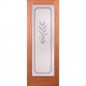 Feather River Doors Harvest Woodgrain 1-Lite Unfinished Cherry Interior Door Slab