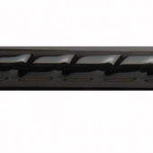 U.S. Ceramic Tile Bright Black 7/8 in. x 6 in. Ceramic Rope Liner Bar Tile