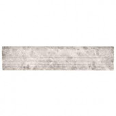 Jeffrey Court Tundra Grey 2.625 in. x 12 in. Marble Crown Wall Tile