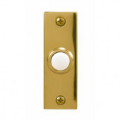 Heath Zenith Wired Halo-Lighted Polished Brass Finish Push Button