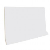 U.S. Ceramic Tile Color Collection Bright Tender Gray 3-3/4 in. x 6 in. Ceramic Stackable Left Cove Base Corner Wall Tile