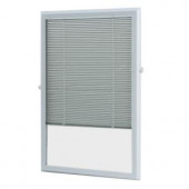 ODL 20 in. W x 36 in. H Add-On Enclosed Aluminum Blinds White Steel & Fiberglass Doors with Raised Frame Around Glass