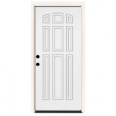 Steves & Sons Premium 9-Panel Primed White Steel Entry Door with 32 in. Right-Hand Inswing with 4 in. Wall
