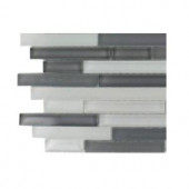 Splashback Tile Temple Midnight Glass Tile - 6 in. x 6 in. Tile Sample