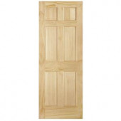 Steves & Sons 6-Panel Single Hip Unfinished Solid Core Pine Interior Door Door Slab