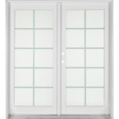 Ashworth Professional Series 72 in. x 80 in. White Aluminum/Wood French Patio Door