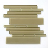 Solistone Piano Glass Sonata Beige 9 1/2 in. x 10 1/2 in. Accent Mosaic Glass Wall Tile (6.92 sq. ft./Case)
