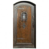 Trento 38 in. x 81 in. Bronze Prehung Right-Hand Entry Door