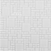 Instant Mosaic 12 in. x 12 in. Peel and Stick Pure White Glass Wall Tile