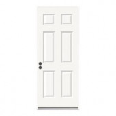 JELD-WEN Premium 6-Panel Primed White Steel Entry Door