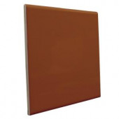 U.S. Ceramic Tile Color Collection Bright Copper 6 in. x 6 in. Ceramic Surface Bullnose Wall Tile
