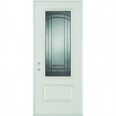 Stanley Doors Chatham 3/4 Lite 1-Panel Painted Steel Entry Door