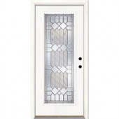 Feather River Doors Mission Pointe Zinc Full Lite Primed Smooth Fiberglass Entry Door