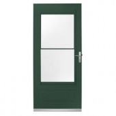 400 Series 36 in. Forest Green Aluminum Self-Storing Storm Door with Nickel Hardware