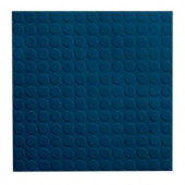 ROPPE Low Profile Circular Design Deep Navy 19.69 in. x 19.69 in. Dry Back Tile