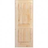 Masonite Smooth 2-Panel Hollow Core Unfinished Knotty Pine Prehung Interior Door