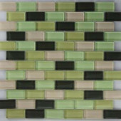 EPOCH Riverz Nile Mosaic Glass 1X2 Mesh Mounted Tile - 4 in. x 4 in. Tile Sample