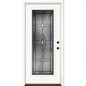 Feather River Doors Sapphire Patina Full Lite Primed Smooth Fiberglass Entry Door