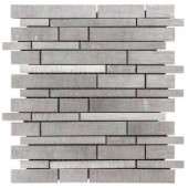 Jeffrey Court 12 in. x 12 in. Silver Chain Metal Mosaic Wall Tile