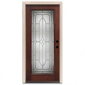 Steves & Sons Brookhollow Full Lite Prefinished Mahogany Wood Entry Door