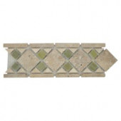 Jeffrey Court Tuscano 12 in. x 4 in. Beige Marble Mosaic Tile