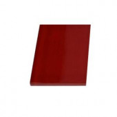 Splashback Tile Contempo Lipstick Red Polished Glass Tile - 3 in. x 6 in. Tile Sample