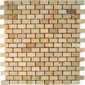 Splashback Tile Crema Marfil Bricks 12 in. x 12 in. Marble Floor and Wall Tile