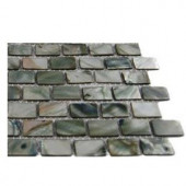 Splashback Tile Pitzy Brick Donegal Gray Pearl Tile Mini Brick Pattern - 6 in. x 6 in. Tile Sample