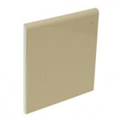 U.S. Ceramic Tile Color Collection Bright Fawn 4-1/4 in. x 4-1/4 in. Ceramic Surface Bullnose Wall Tile