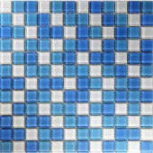 EPOCH Oceanz Atlantic Mosaic Glass Mesh Mounted Tile - 4 in. x 4 in. Tile Sample