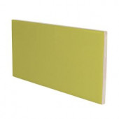 U.S. Ceramic Tile Bright Chartreuse 3 in. x 6 in. Ceramic 3 in. Surface Bullnose Wall Tile